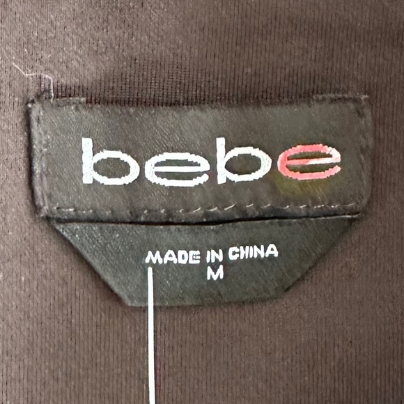 Bebe Knit Crepe Front Cutout Jumpsuit Black/White M Edgy Sexy Date Night Party - Picture 7 of 16